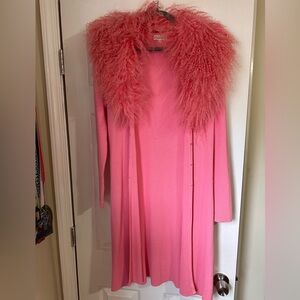 Pink feathery vintage sweater